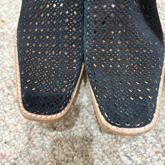 Free People Black Suede Pandora D’orsay 37 - Picture 4 of 6